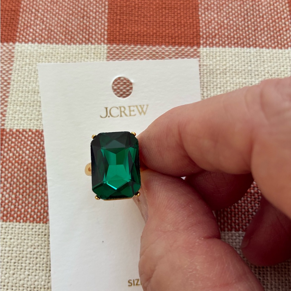 J. Crew Factory Women’s Emerald Ring. Size 6. New with Tag. - Picture 3 of 5